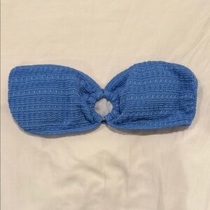 Blue Textured Women's Bando top